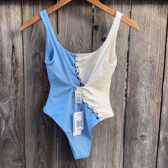 L*Space Solstice Bitsy Cutout Colorblock One-Piece Swimsuit Size XS - Picture 4 of 10